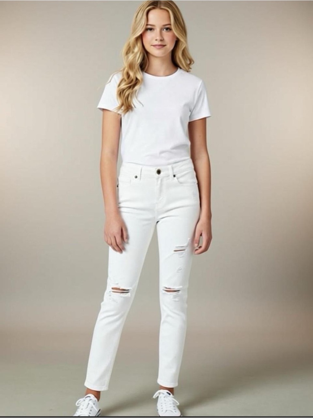 Pistola White Distressed High-Rise Women’s Skinny Jeans